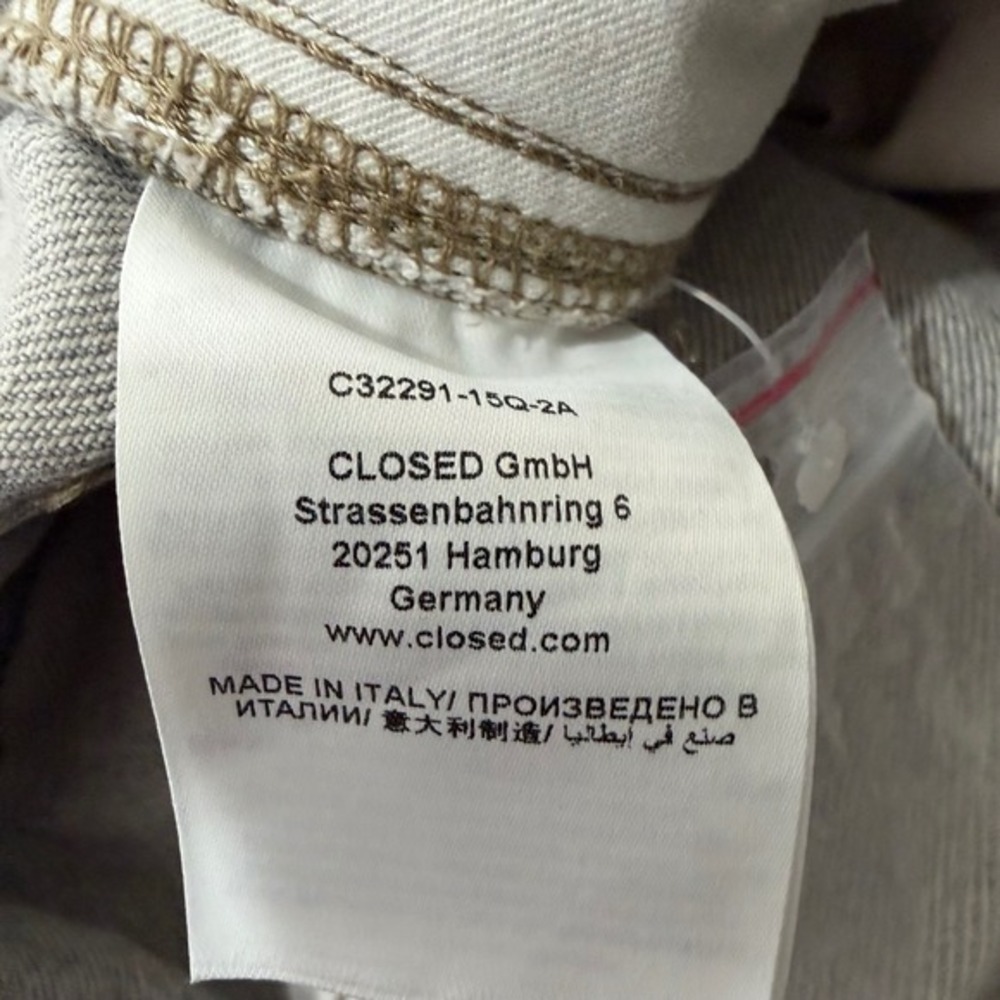 Closed Belfast Wide Leg Jeans in Light Grey Mens Size 30 x 28 - Picture 13 of 14